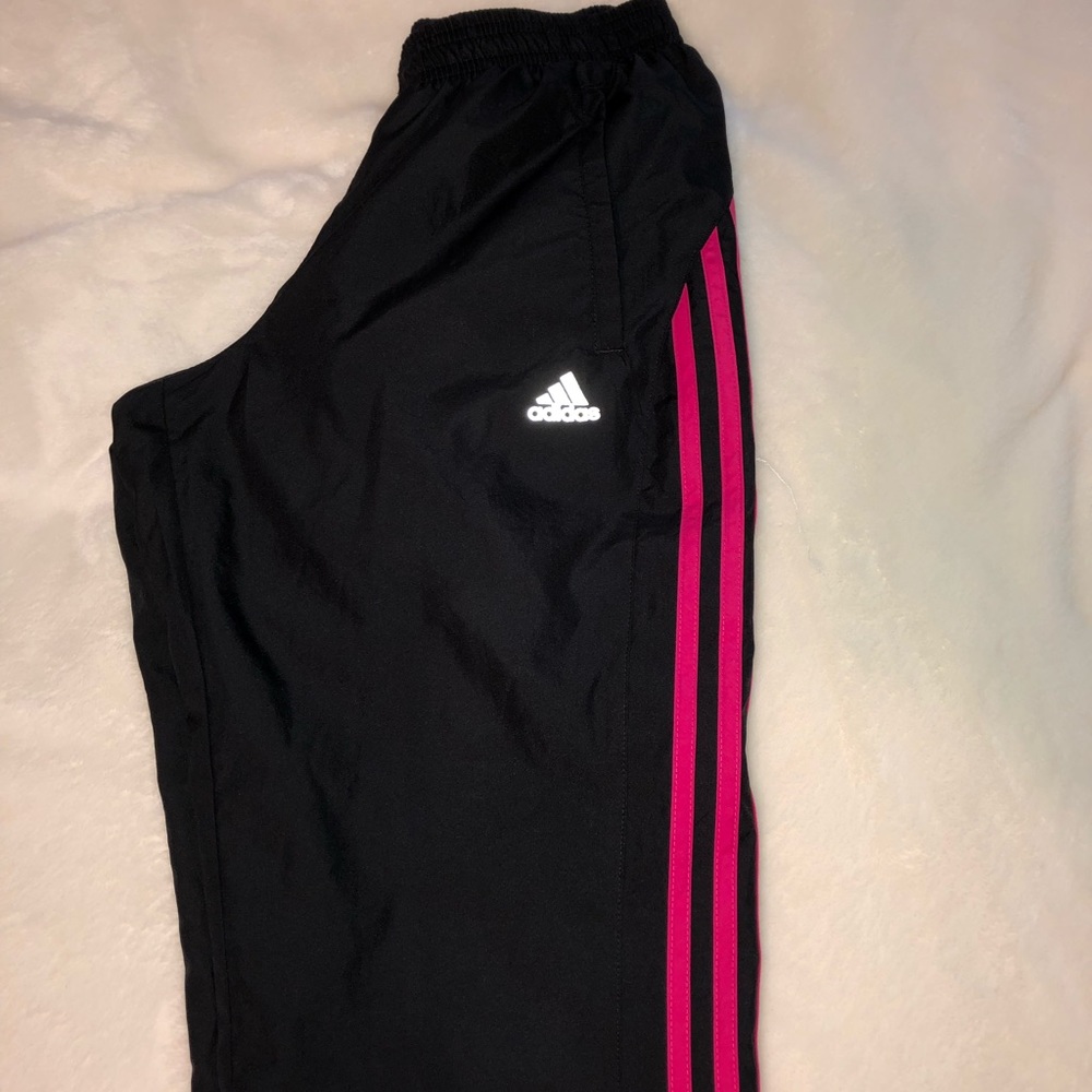 Adidas sweats pink striped pants!